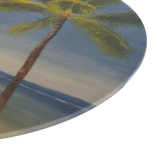 Planche À Découper Palmier solitaire sur la plage, par Gary Poling