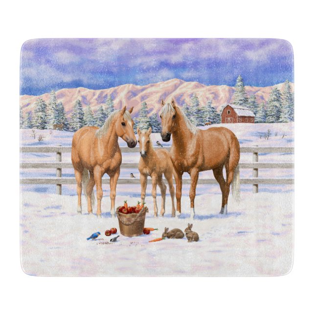 Planche À Découper Palomino Quarter Horses (Devant)