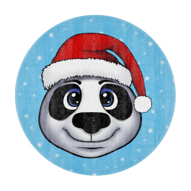 Planche À Découper Panda de Noël (Devant)