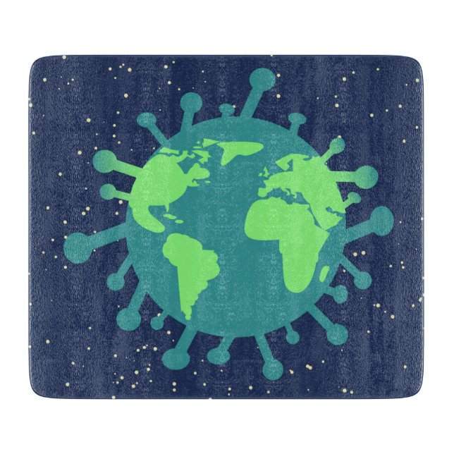 Planche À Découper Pandémie globale (Particule virale) (Infection vir (Devant)