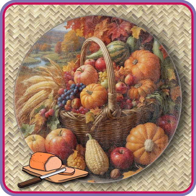 PLANCHE À DÉCOUPER - Panier débordant de fruits et (Créateur téléchargé)