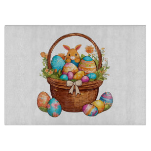 Planche À Découper Panier du Lapin de Pâques