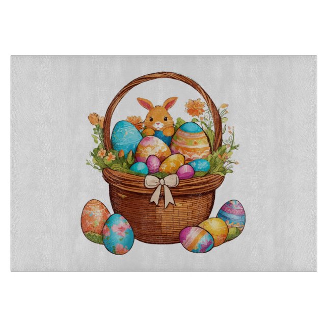 Planche À Découper Panier du Lapin de Pâques (Devant)