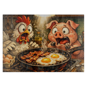 Planche À Découper Panique au bacon et aux œufs