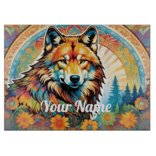 Planche À Découper Panneau de coupe de verre Wolf personnalisé