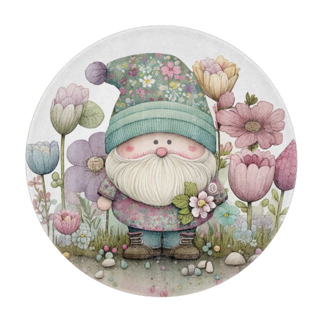 Planche À Découper Panneau de coupe en verre Gnome (Devant)