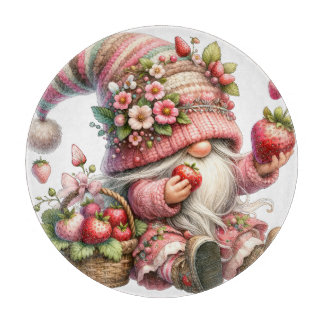 Planche À Découper Panneau de coupe en verre Gnome fraise
