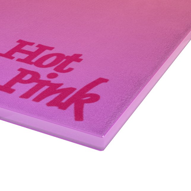 Planche À Découper Panneau de coupe en verre inverse rose chaud (Coin)