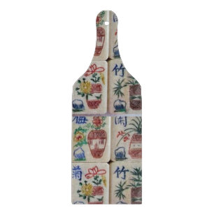 Planche À Découper Panneau de coupe en verre Mahjong