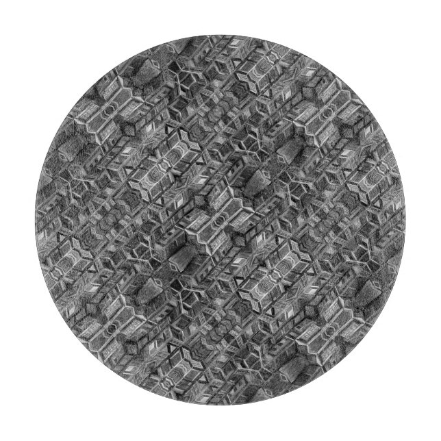 Planche À Découper Panneau de coupe Motif gris (Devant)