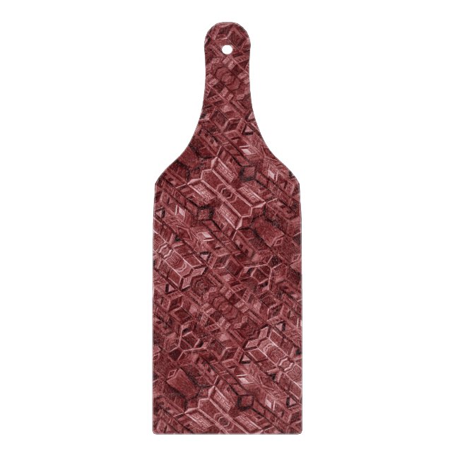 Planche À Découper Panneau de coupe Motif rouge (Devant)