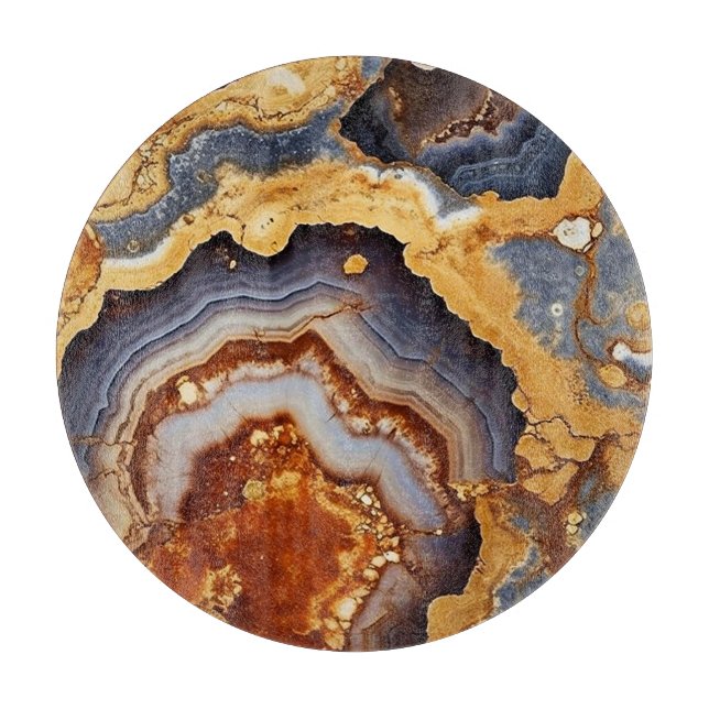 Planche À Découper Panneau de découpe d'agate de la veine d'or (Devant)