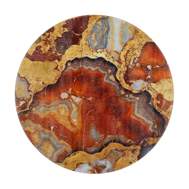 Planche À Découper Panneau de découpe d'agate de la veine d'or (Devant)
