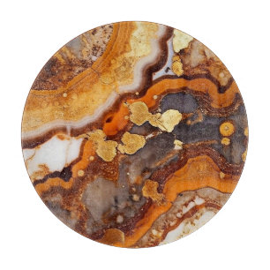 Planche À Découper Panneau de découpe d'agate de la veine d'or