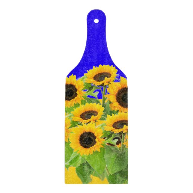 Planche À Découper Panneau de découpe de tournesol Couleurs du drapea (Devant)