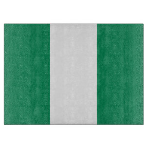 Planche À Découper Panneau de découpe en verre avec Drapeau du Nigeri