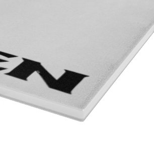 Planche À Découper Panneau de découpe en verre blanc noir zen