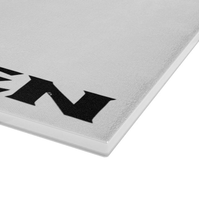 Planche À Découper Panneau de découpe en verre blanc noir zen (Coin)