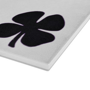 Planche À Découper Panneau de découpe en verre Clover noir