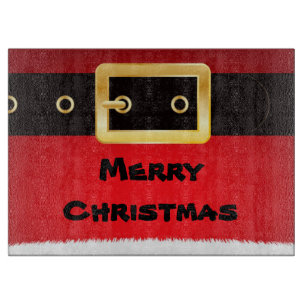 Planche À Découper Panneau de découpe en verre/ensemble Père Noël