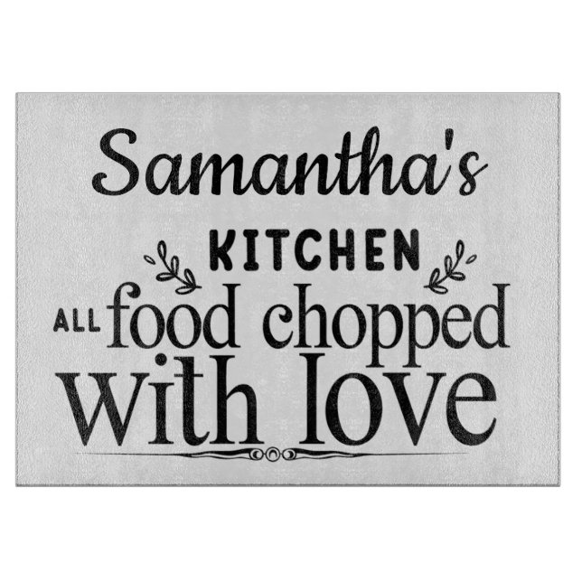 Planche À Découper Panneau de découpe en verre personnalisé (Devant)