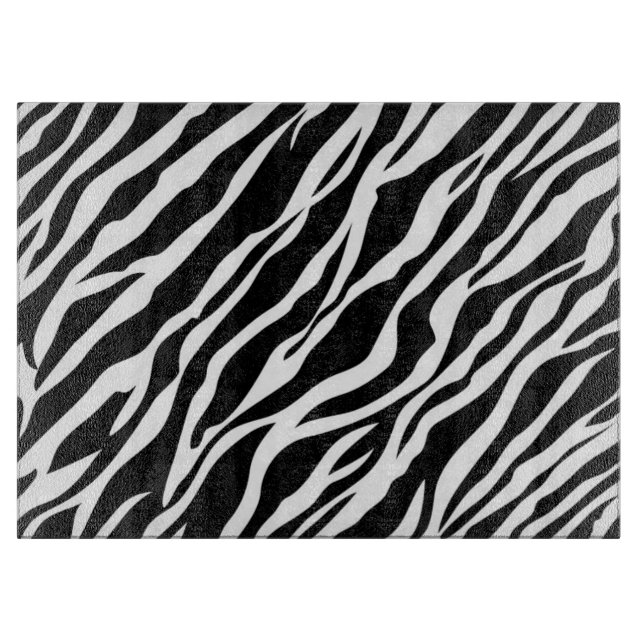 Planche À Découper Panneau de découpe en verre Zebra Strip (Devant)