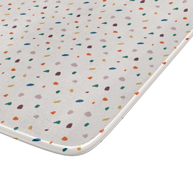 Planche À Découper Panneau de découpe Terrazzo | Décor de cuisine rét (Coin)