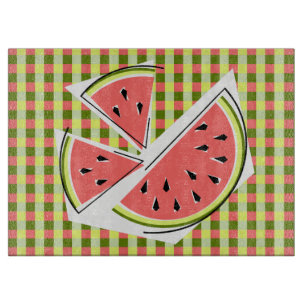 Planche À Découper Panneau de découpe Watermelon Pieces Check