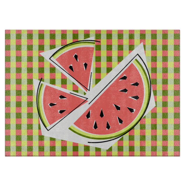 Planche À Découper Panneau de découpe Watermelon Pieces Check (Devant)