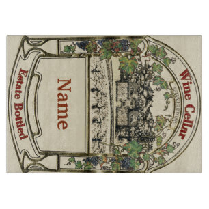 Planche À Découper Panneau de la cave vintage du Étiquette de vin,