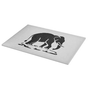 Planche À Découper Panneau de trekking des éléphants asiatiques devan