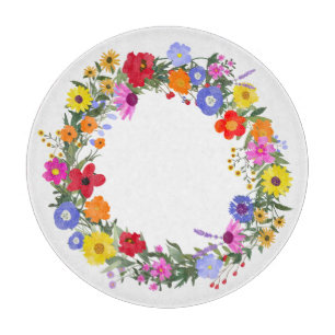 Planche À Découper Panneau Décoratif fleur sauvage 12"