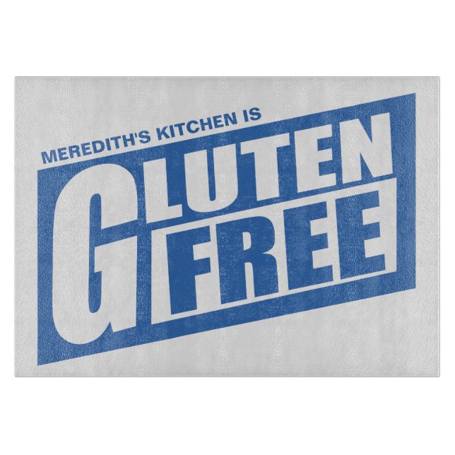 Planche À Découper Panneau facile à couper de gluten bleu et blanc (Devant)