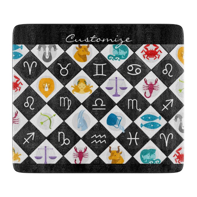 Planche À Découper Panneau solaire Zodiac Calendrier Astrologie Thund (Devant)