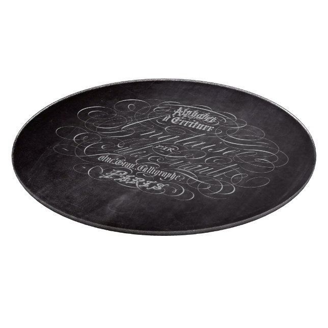 Planche À Découper Panneaux rougeâtres à Paris Scripts français (Coin)