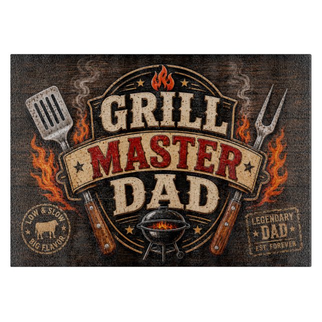 Planche À Découper Papa Maître du Grill (Devant)
