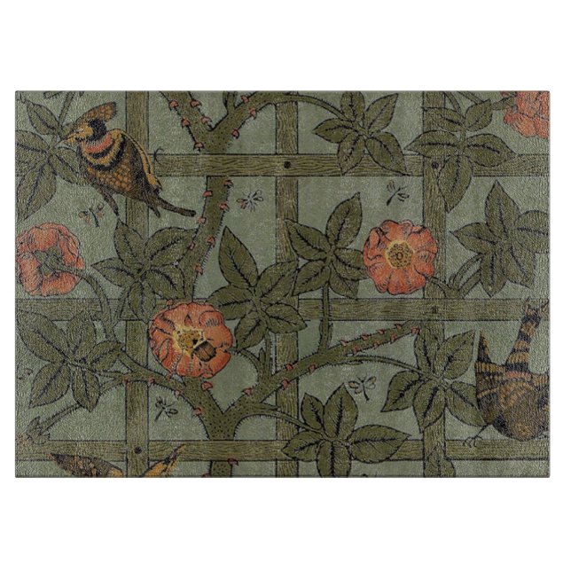 Planche À Découper Papier peint en treillis de William Morris (Devant)