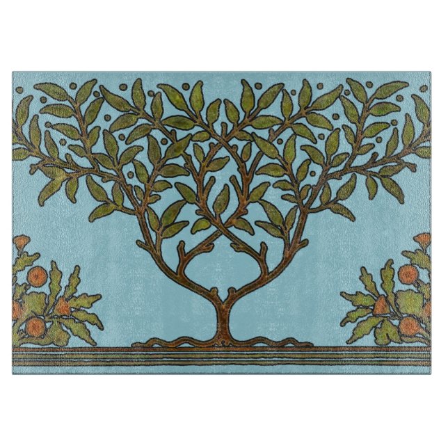 Planche À Découper Papier peint frise d'arbre de William Morris (Devant)