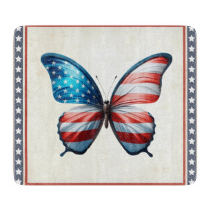 Planche À Découper papillon 4 juillet patriotique américain