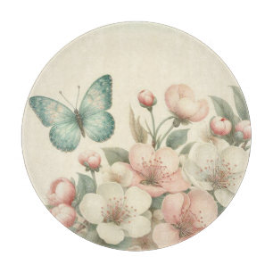 Planche À Découper Papillon à ressort/floral vintage