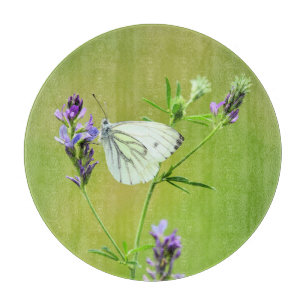 Planche À Découper Papillon Blanc à Veines Vertes