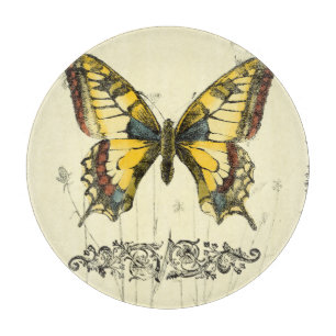 Planche À Découper Papillon décoratif avec Fleur sauvage