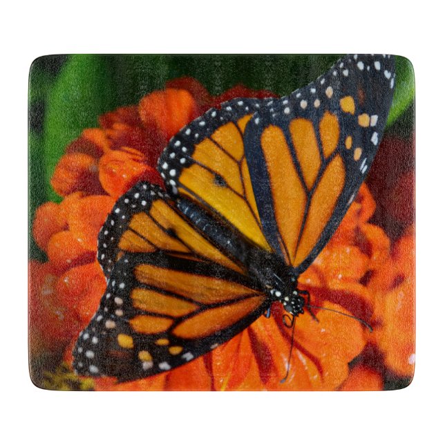 Planche À Découper Papillon décoratif en verre à découper (Devant)