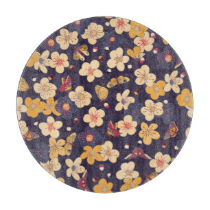 Planche À Découper Papillon en fleurs de cerisier asiatique