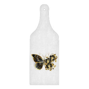 Planche À Découper Papillon Fleur d'Or avec Orchidée Noire