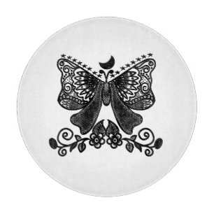 Planche À Découper Papillon Lune Mystique Art Insecte Gothique Céle