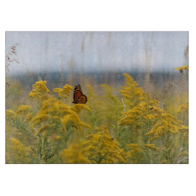 Planche À Découper Papillon Monarque sur Goldenrod (Devant)