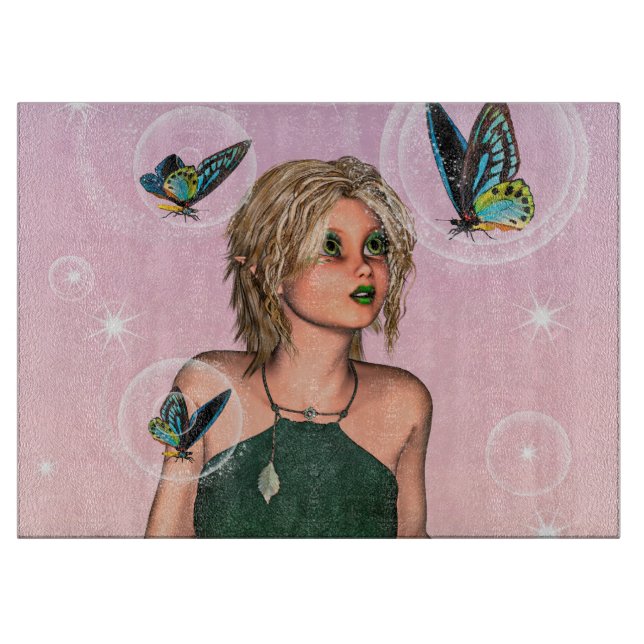 Planche À Découper Papillon scintillant Fée Fantaisie Art (Devant)