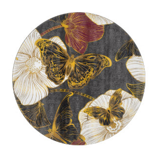 Planche À Découper Papillons & Fleurs : Motif Boho de printemps