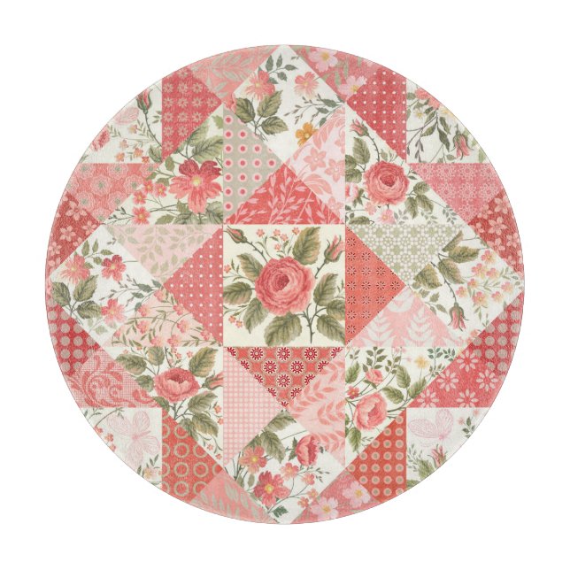 Planche À Découper Papillons rose Patchwork sans couture (Devant)
